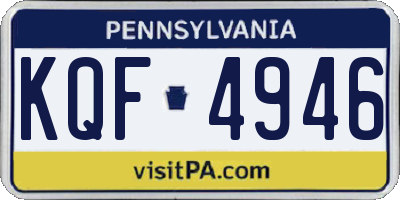 PA license plate KQF4946