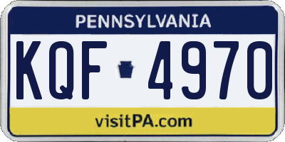 PA license plate KQF4970