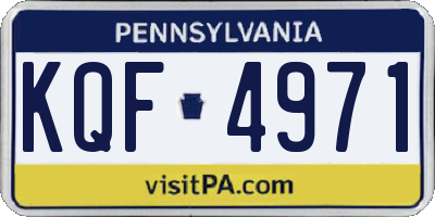 PA license plate KQF4971