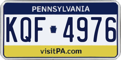 PA license plate KQF4976
