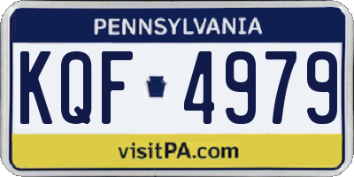 PA license plate KQF4979