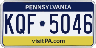 PA license plate KQF5046