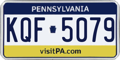 PA license plate KQF5079