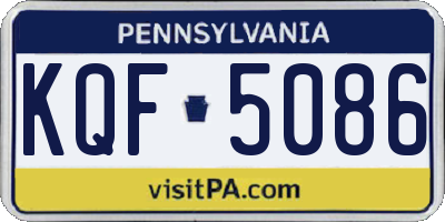 PA license plate KQF5086