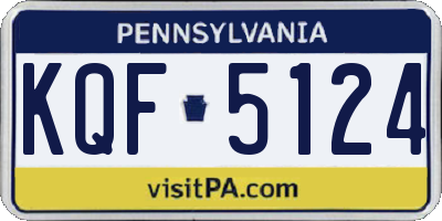 PA license plate KQF5124