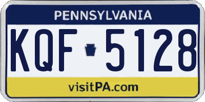 PA license plate KQF5128