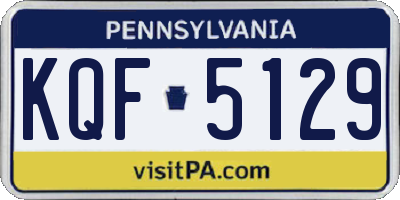 PA license plate KQF5129