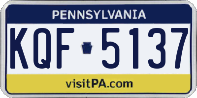 PA license plate KQF5137