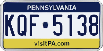 PA license plate KQF5138