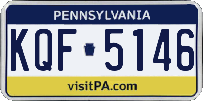 PA license plate KQF5146
