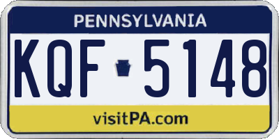 PA license plate KQF5148