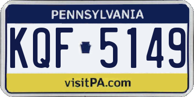 PA license plate KQF5149