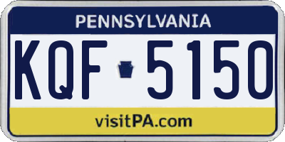 PA license plate KQF5150