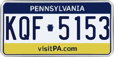 PA license plate KQF5153
