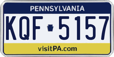 PA license plate KQF5157