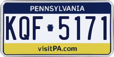 PA license plate KQF5171