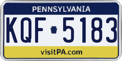 PA license plate KQF5183