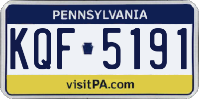 PA license plate KQF5191