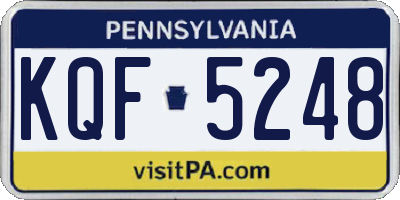 PA license plate KQF5248