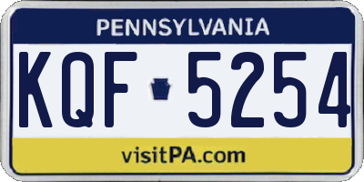 PA license plate KQF5254