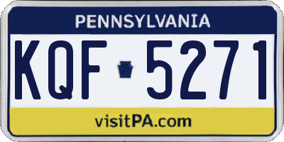 PA license plate KQF5271