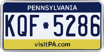 PA license plate KQF5286
