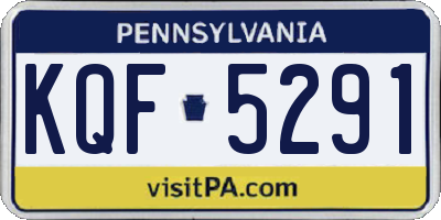 PA license plate KQF5291