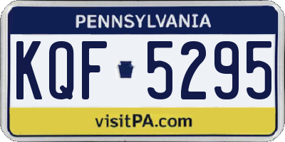 PA license plate KQF5295
