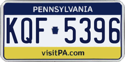 PA license plate KQF5396