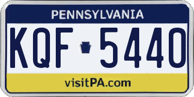PA license plate KQF5440