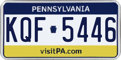PA license plate KQF5446