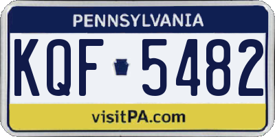 PA license plate KQF5482