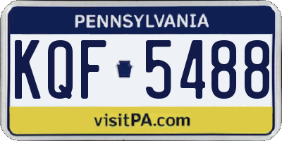 PA license plate KQF5488