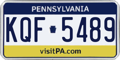 PA license plate KQF5489