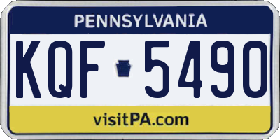 PA license plate KQF5490