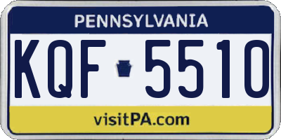 PA license plate KQF5510