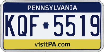 PA license plate KQF5519