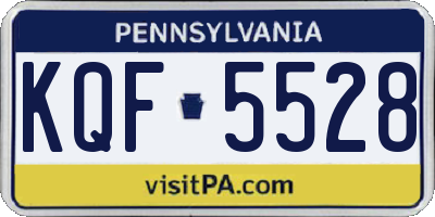PA license plate KQF5528