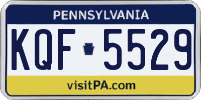 PA license plate KQF5529