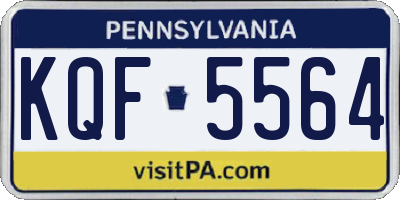 PA license plate KQF5564