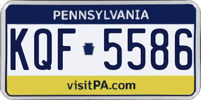 PA license plate KQF5586