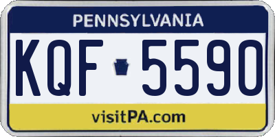 PA license plate KQF5590