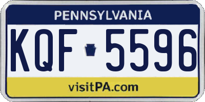 PA license plate KQF5596