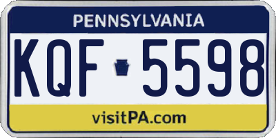 PA license plate KQF5598
