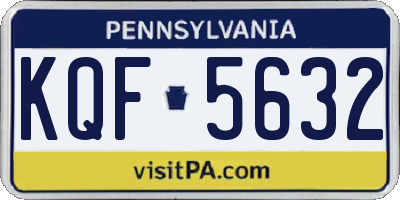 PA license plate KQF5632