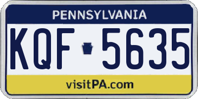 PA license plate KQF5635