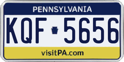 PA license plate KQF5656