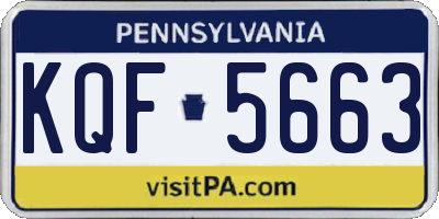 PA license plate KQF5663