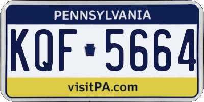 PA license plate KQF5664