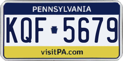 PA license plate KQF5679